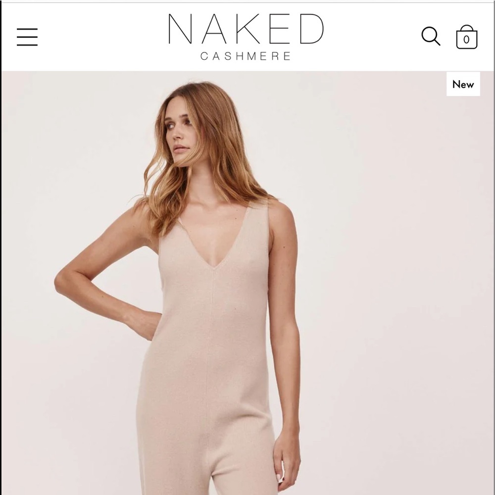 Naked Cashmere Elisa Cashmere Jumpsuit Barley color size M/L